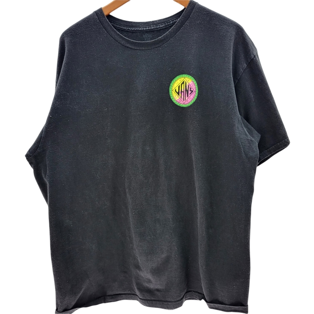 Vtg Van's Women Size L Black T-Shirt
